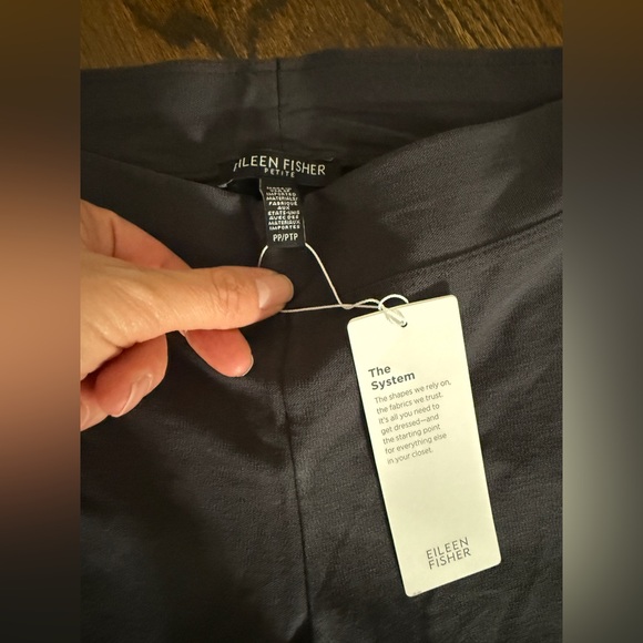 Eileen Fisher Washable Crepe Slim Ankle Pant  Graphite PP/PTP 0/2 NWT - Picture 4 of 12